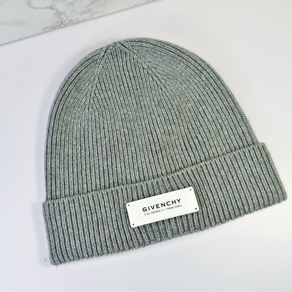Givenchy Ribbed Cashmere & Wool Knit Beanie - Picture 1 of 5